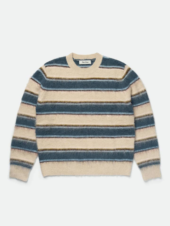 Pull en maille à rayures en mohair pour la vente par Main Street Clothing