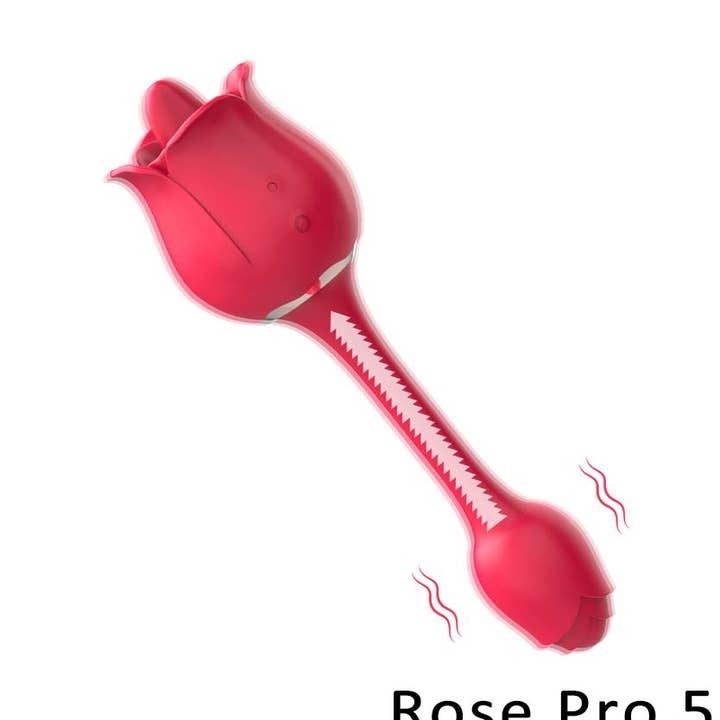 Rose PRO Tongue Licker 2 in 1 Vibrator Sex Toys for wholesale by Seductive Boudoir
