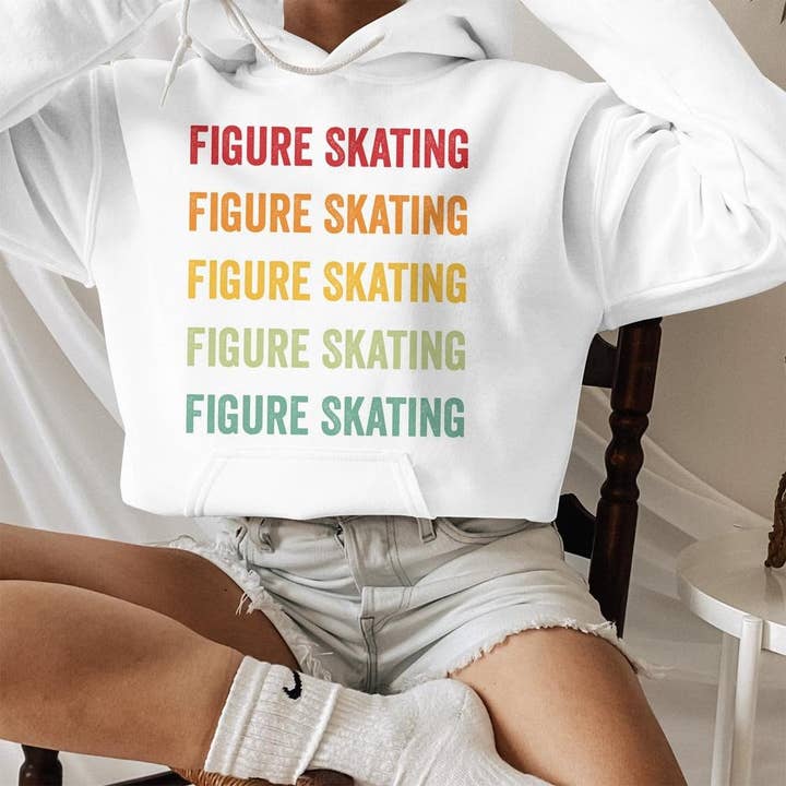 PositiveParty - Venta al por mayor Camiseta serigrafiada - Mujer - Camiseta de patinaje artístico, regalo para jugador de patinaje artístico Rainbow4