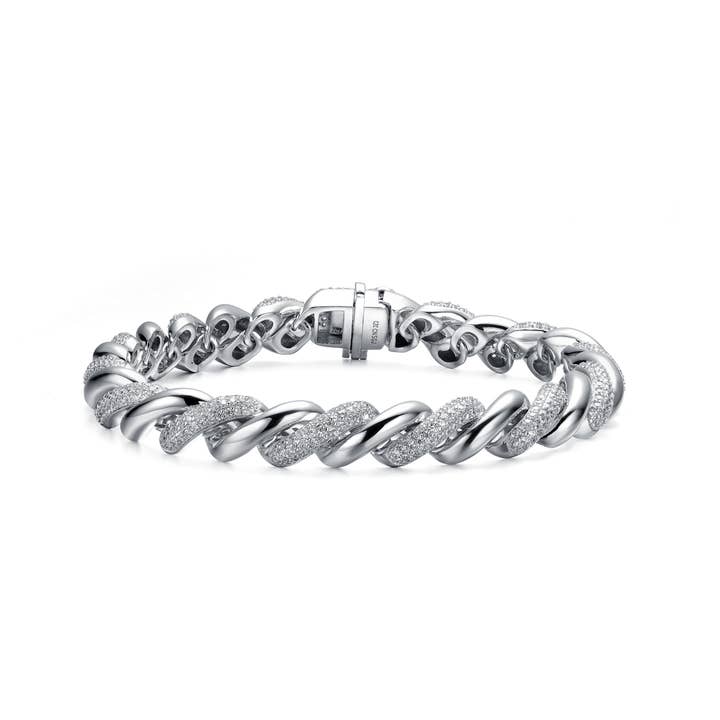 Bracciale in argento sterling con zirconi cubici (8637) per la vendita all'ingrosso da parte di Genevive