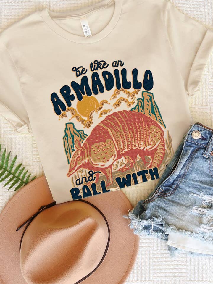 COLORBEAR - Wholesale T-Shirt (Graphic) - Women's - BE LIKE AN ARMADILLO AND ROLL WITH IT Graphic Tee18
