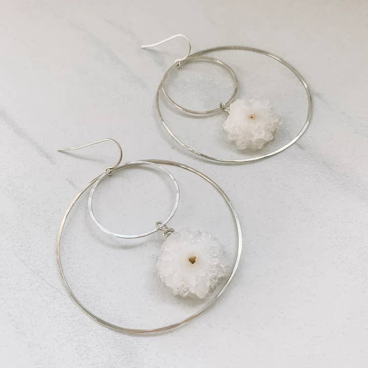 Stalactite Geode Insider Earrings for wholesale by M.Liz Jewelry