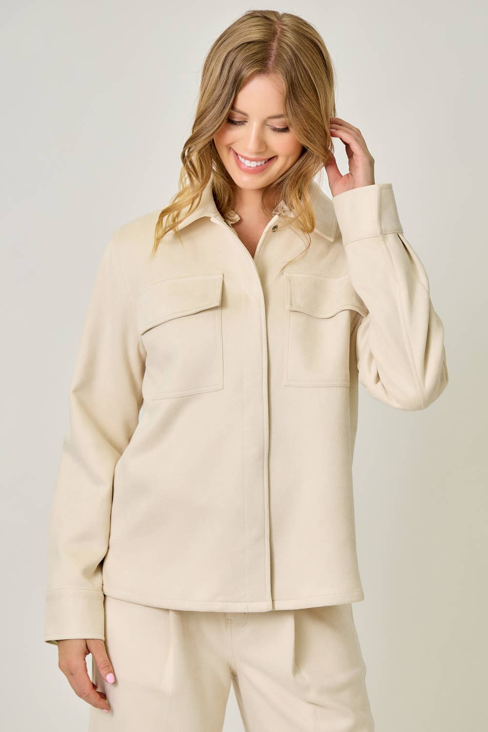 Mystree - Wholesale Shirt Jacket/Shacket - Women's - 61219 Suede Shacket11
