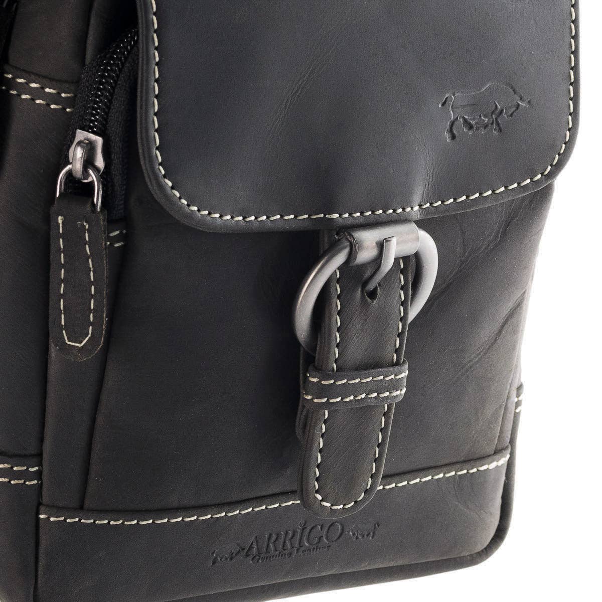 Arrigo – wholesale Axelremsväska – Unisex – Kompakt unisex axelväska i buffelskinn, 3 färger3
