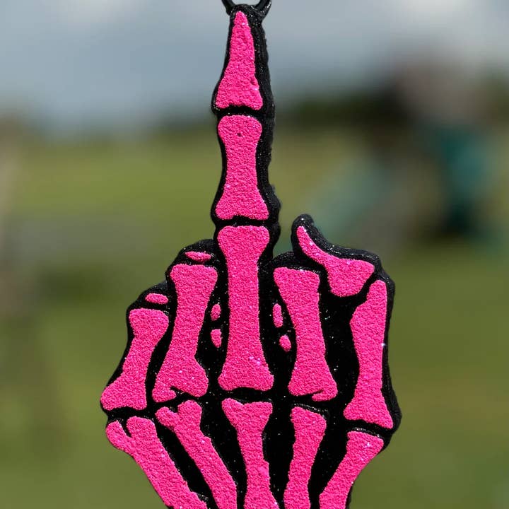 F Off Skeleton Hand Car Freshie/Car Scent/Air Freshener for wholesale by Scent Story Freshies