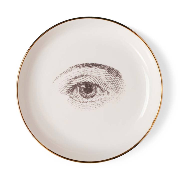 MEM MUSE PORCELAIN MEMENTO SMALL ROUND TRAY for wholesale by Fringe Studio