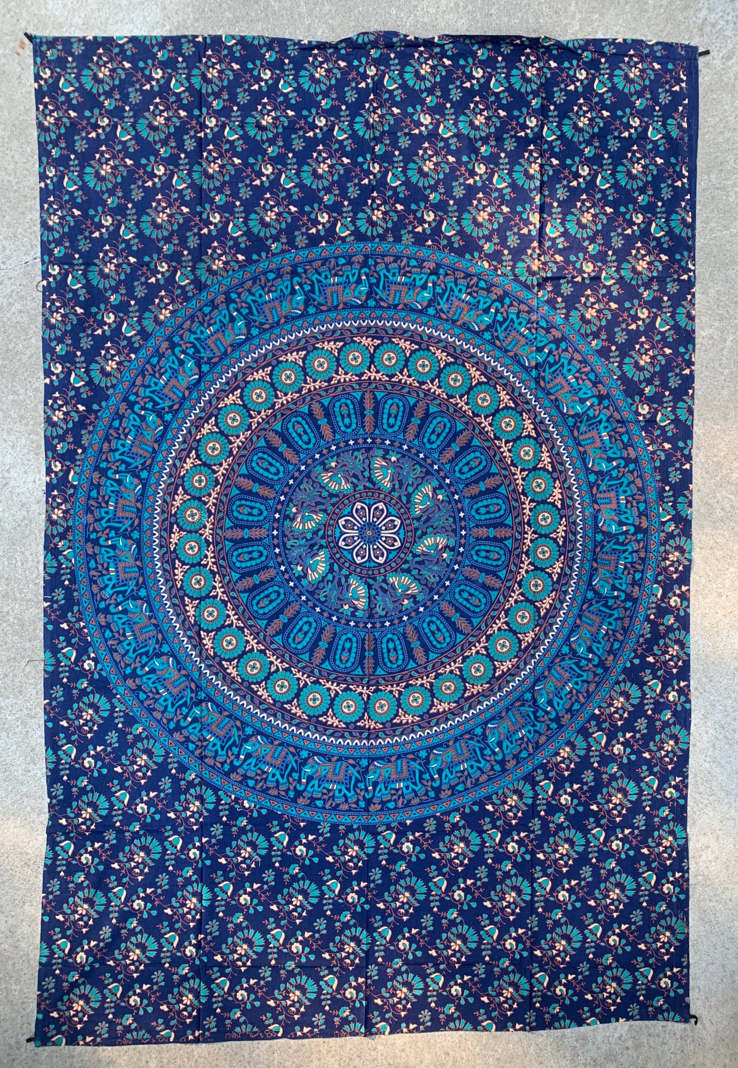 Lungta Imports - Wholesale Tapestry/Textile - Elephant Mandala Tapestry Wall Decor Beach Throw 80”X50”8