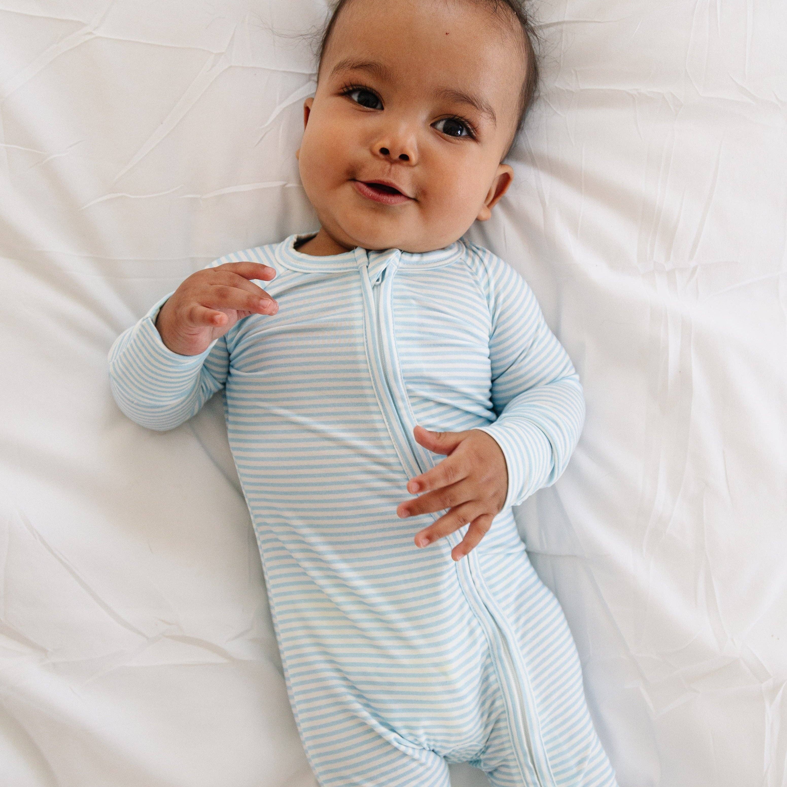 Motette – wholesale Sleepsuit – Baby – Seaside Stripe Bamboo Sleeper2