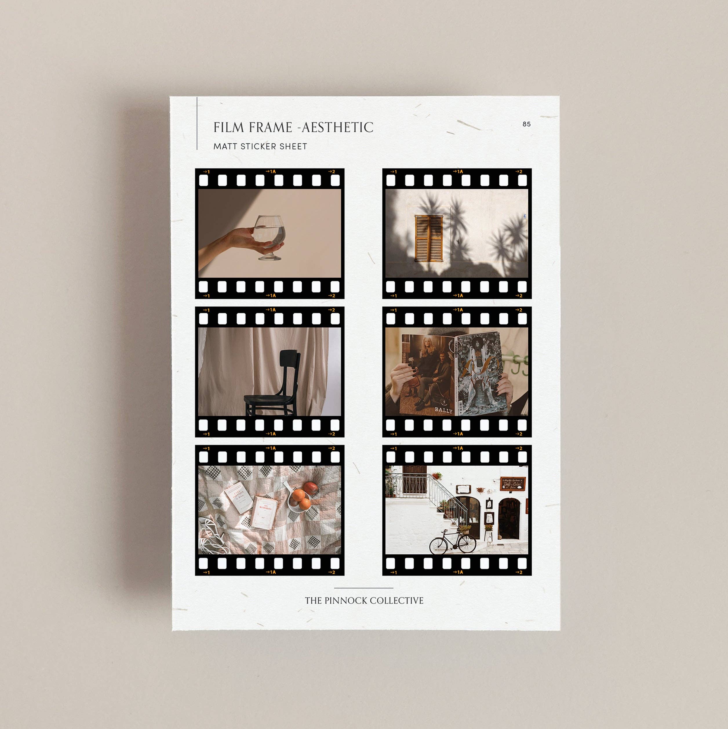 The Pinnock Collective – wholesale Sticker – Cream Film Sticker Sheet0