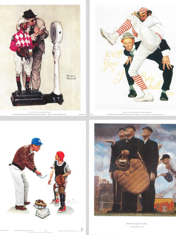 12 Norman Rockwell Prints - Big League for wholesale by Norman Rockwell Museum of the South