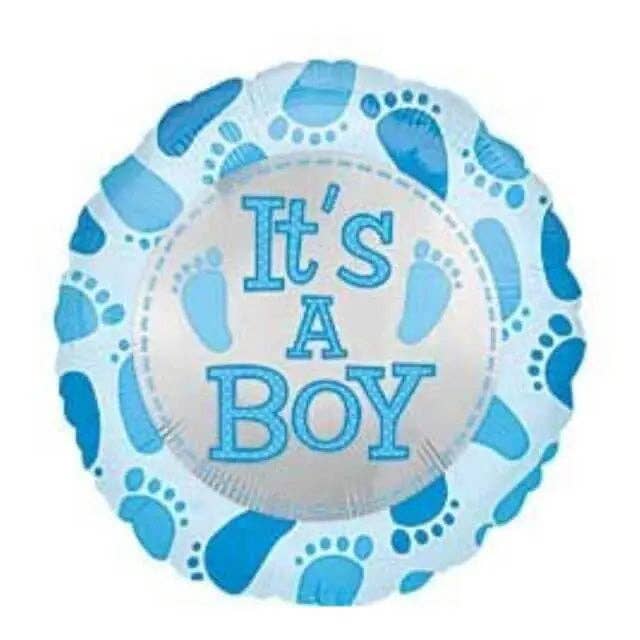 18" Cute Baby Boy Feet Mylar Balloon #140 for wholesale by Party Expo, LLC