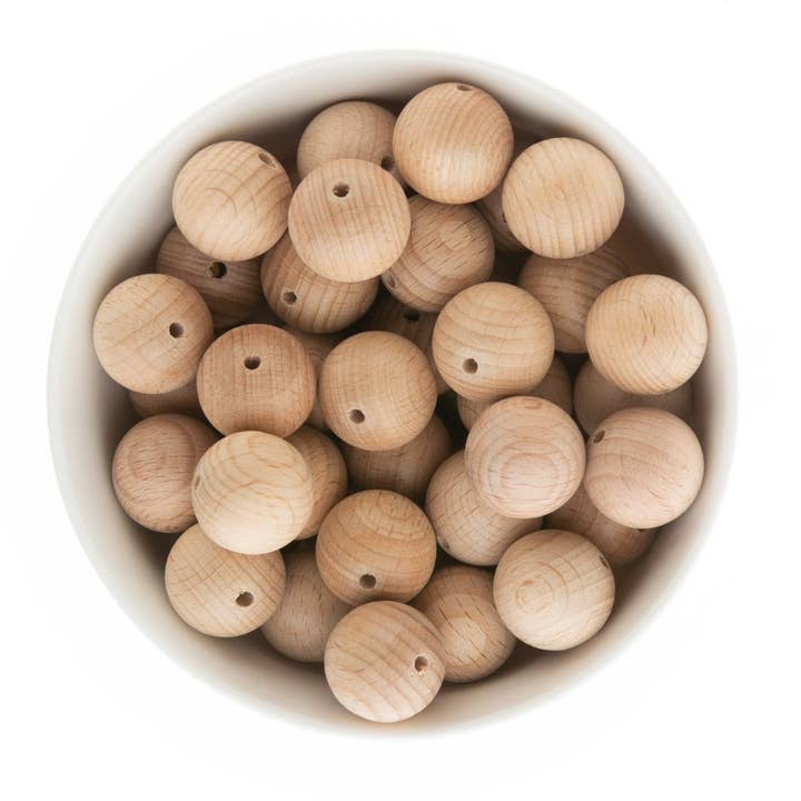 Cara & Co Silicone Craft Supply – wholesale Craft supplies – Round Beech Wood Beads