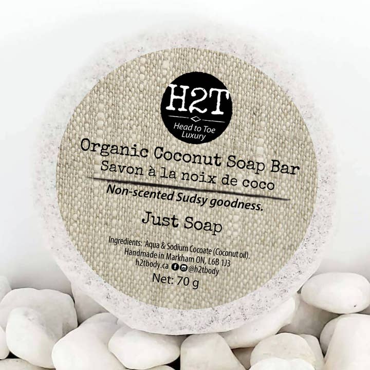 Just Soap | Savon biologique non parfumé à la noix de coco pour la vente par H2TBody
