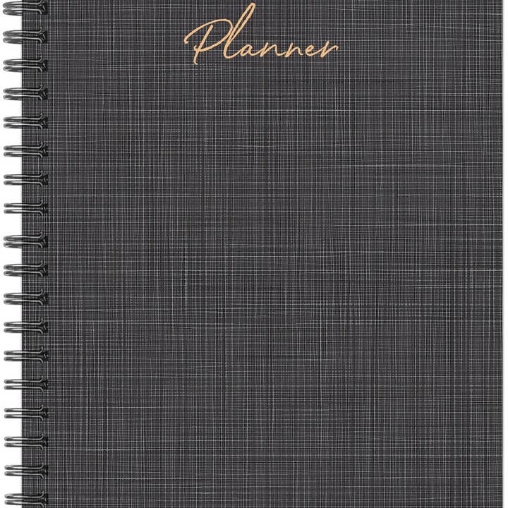 Planificador semanal de espiral de tapa blanda de 3,5" x 6,5" Año académico de rejilla de grafito julio 2026 - junio 2027 para venta al por mayor de Willow Creek Press & Gifts