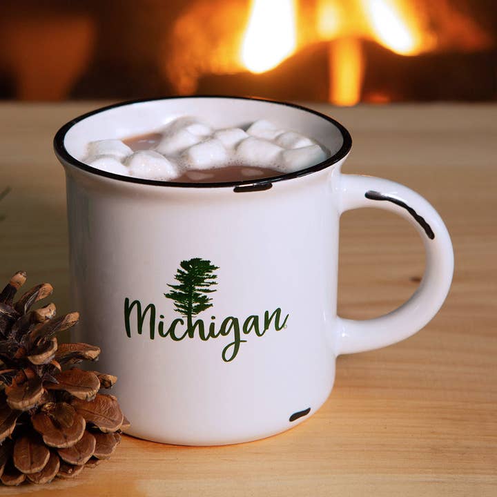 Right On Michigan - Wholesale Coffee Mug - Michigan White Pine Western Mug1