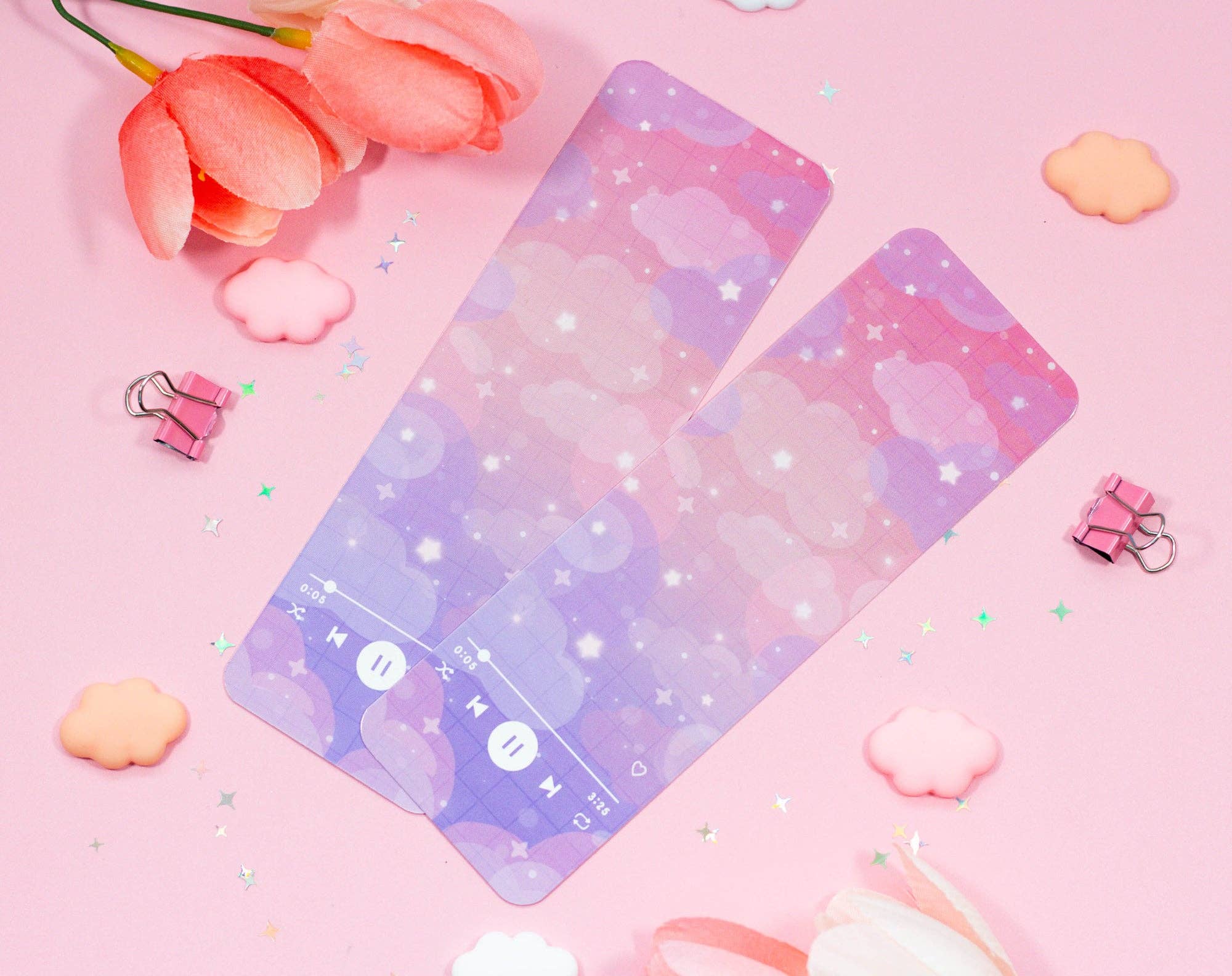 Unicorn Eclipse - Wholesale Bookmark - Sunset Music Player Bookmark1