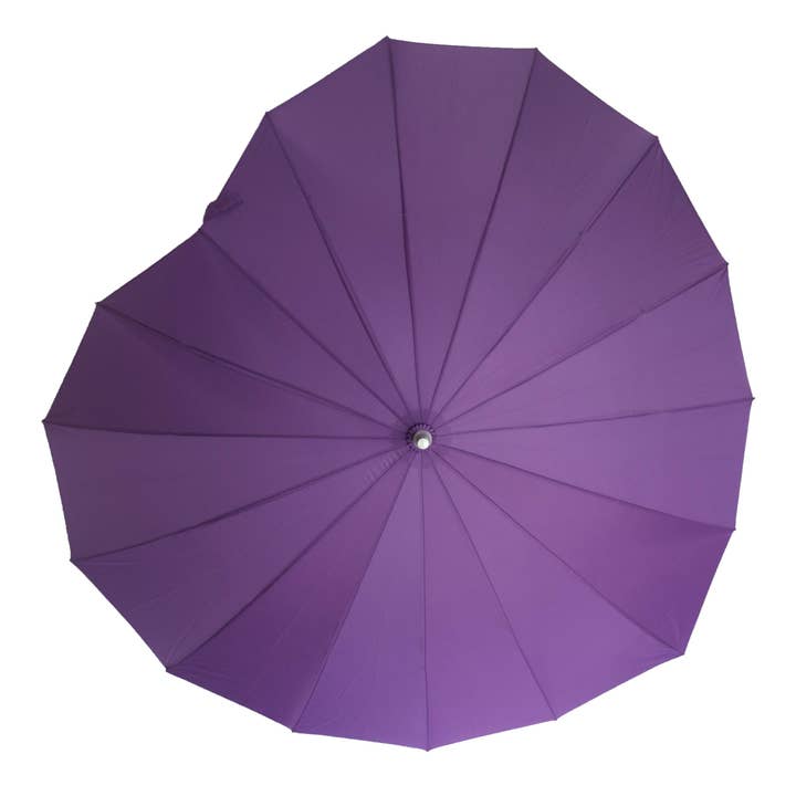 Violett Regenschirm in Herzform von Soake in Lila - BCSHPU für den Großhandel auf Faire