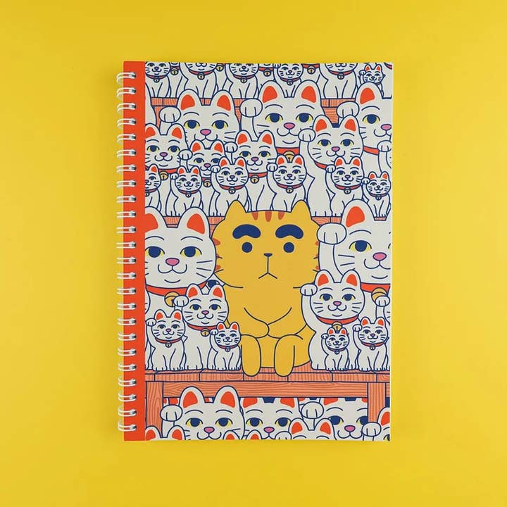 Cuaderno de notas con espiral «Maneki Neko» (150 páginas) para venta al por mayor de Yeaaah! Studio