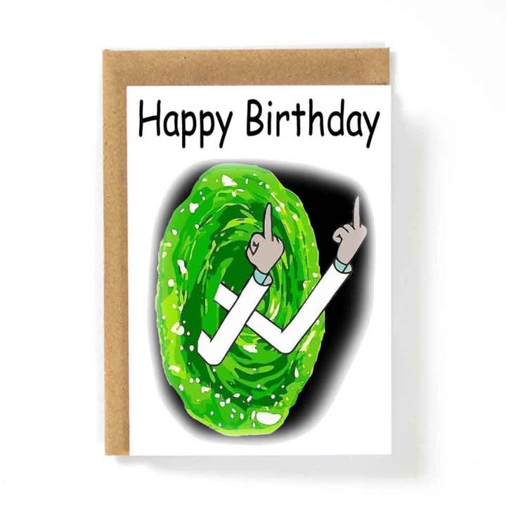 Happy Birthday Rick and Morty Karte für den Großhandel von HotAvocado.com