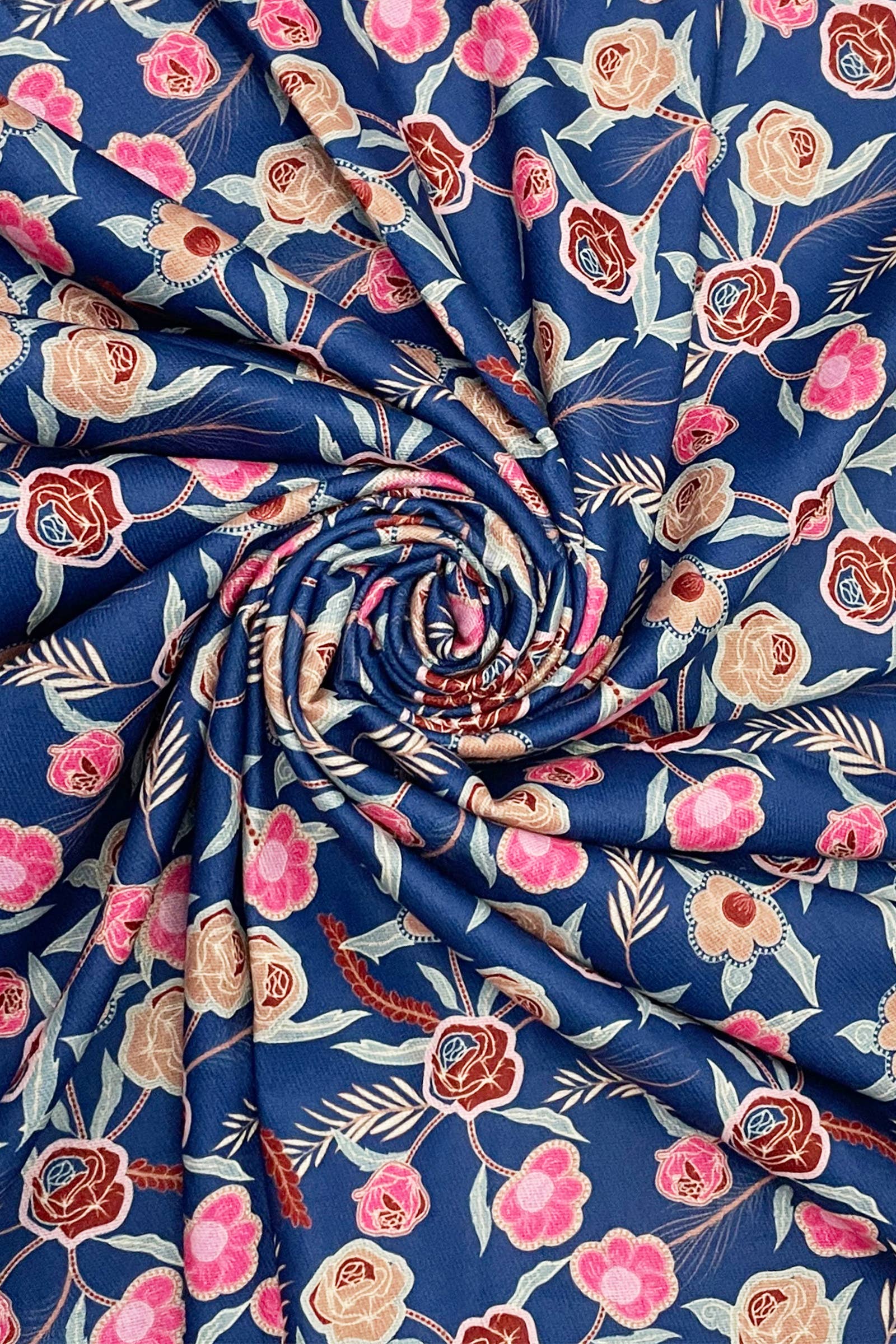 Flottan Ros- och blandblommig ullsjal med fransar för wholesale på Faire2