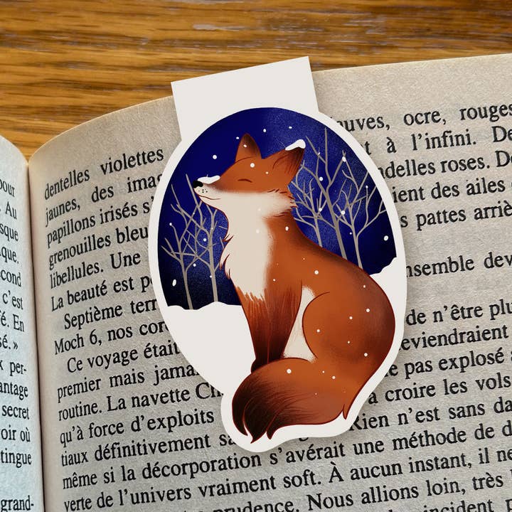 Magnetisk signet - Vinterräv för wholesale av Fermette et gribouillis