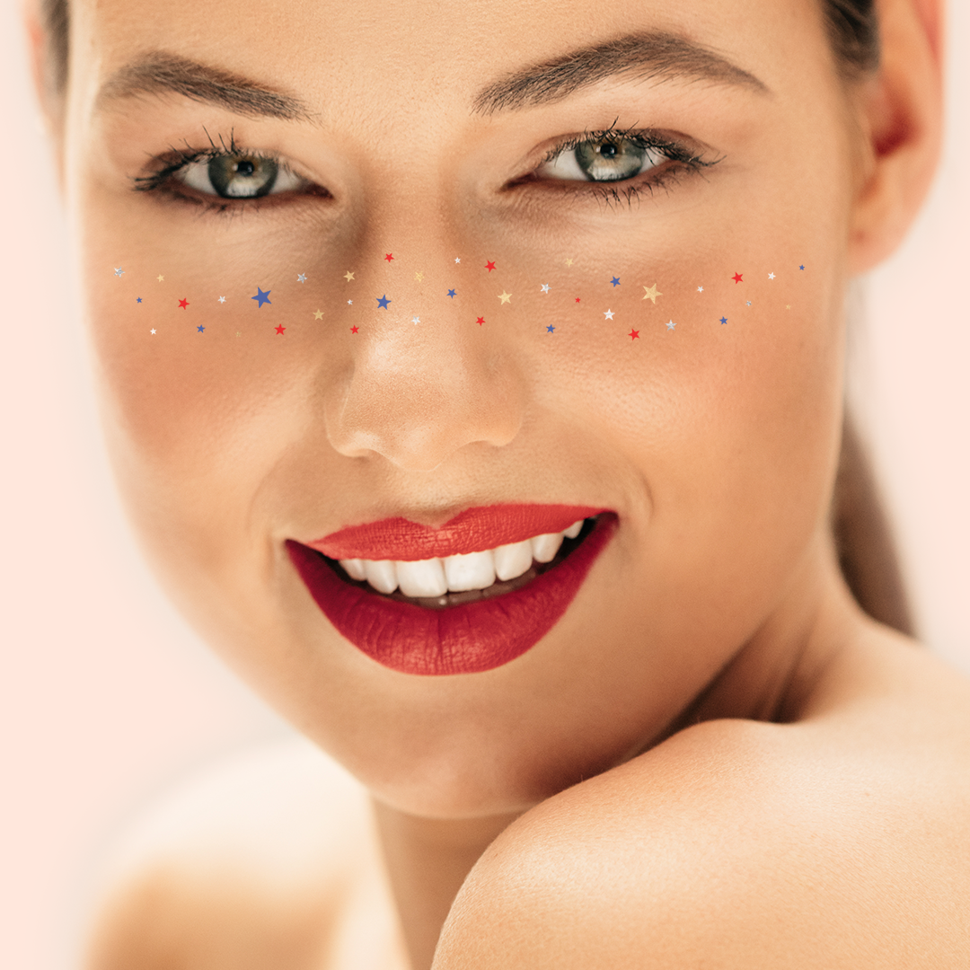 Flash Tattoos - Wholesale Temporary Tattoo - USA STARRY FRECKLES temporary tattoos - freckle face patch1