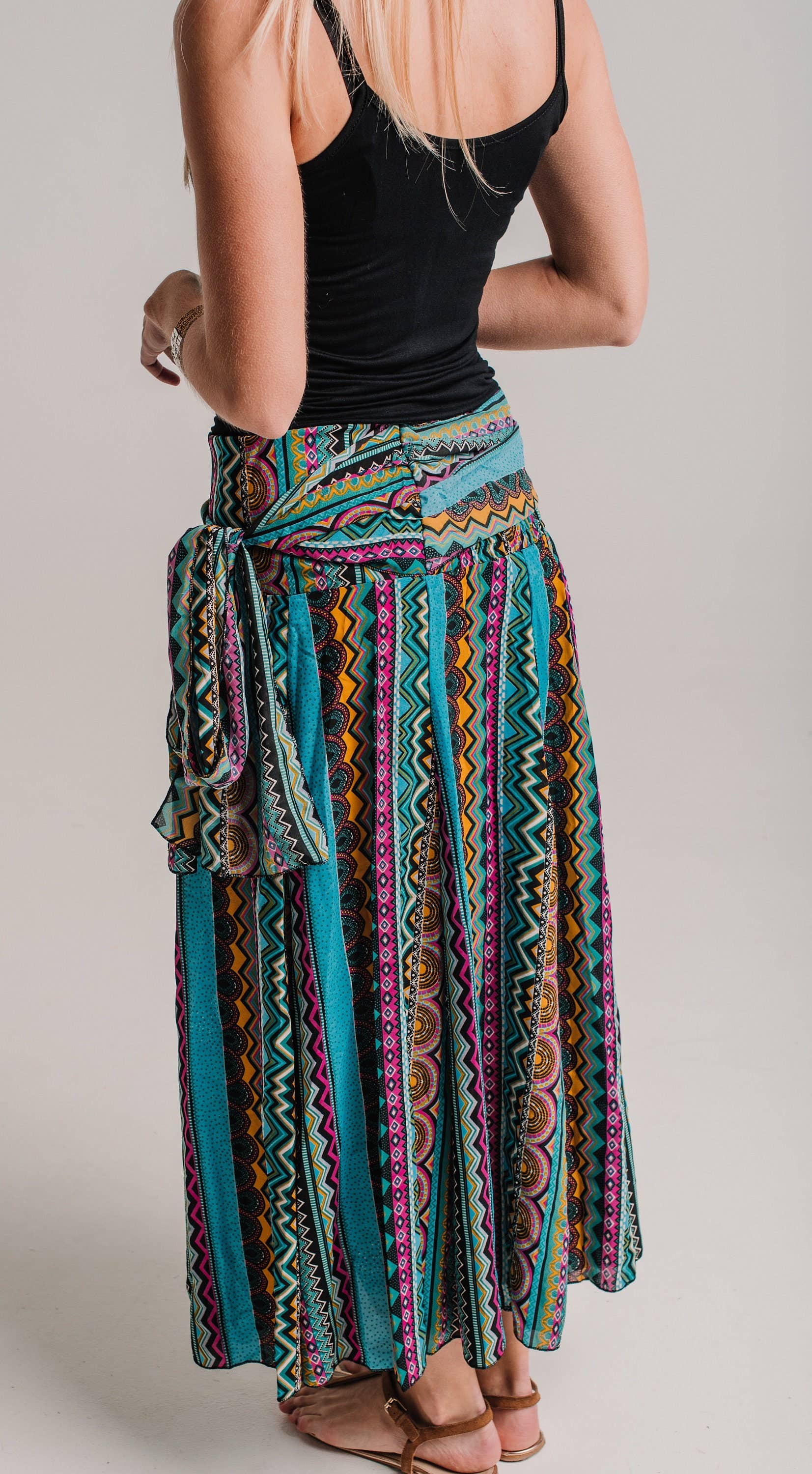 Miss Kitsch - Wholesale Skirt - Women's - Boho Skirt, African Print Skirt, Fluid Flower Plus Size Maxi Boho Dress Skirt, Women's Midi Skirt Clothes Gift For Her5