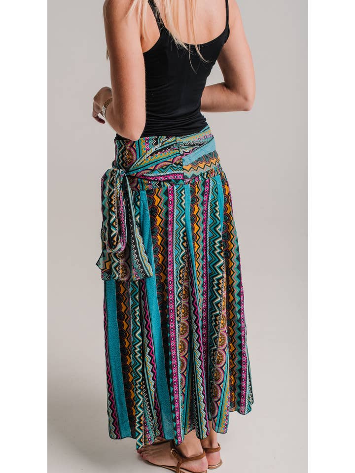 Miss Kitsch - Wholesale Skirt - Women's - Boho Skirt, African Print Skirt, Fluid Flower Plus Size Maxi Boho Dress Skirt, Women's Midi Skirt Clothes Gift For Her5