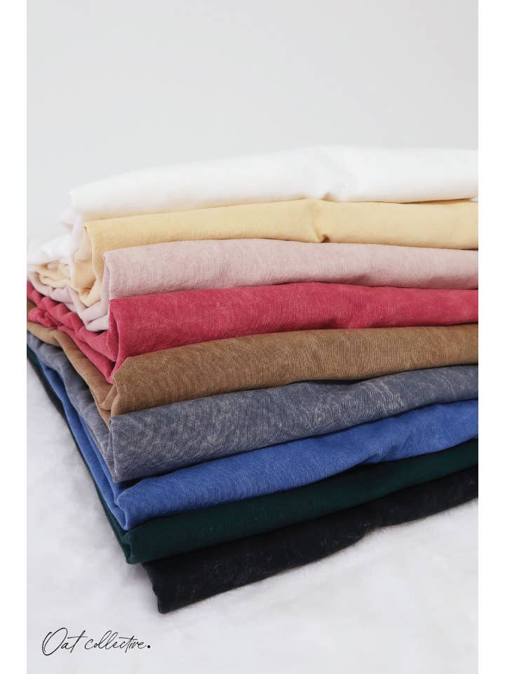 OAT COLLECTIVE - Wholesale Screen Printed T-Shirt - Women's - LOVE PUFF Mineral Washed Long Sleeve Graphic1