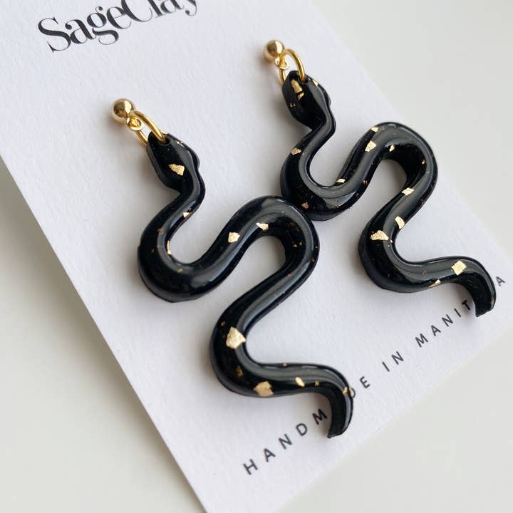 SageClayCo - Wholesale Dangle Earrings - Snake Dangles • Taylor Swift Polymer Clay Earrings1
