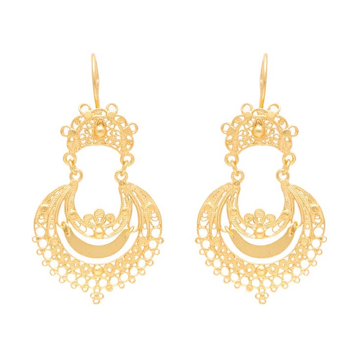 Oorbellen Arrecadas van verguld zilver voor wholesale door PORTUGAL JEWELS