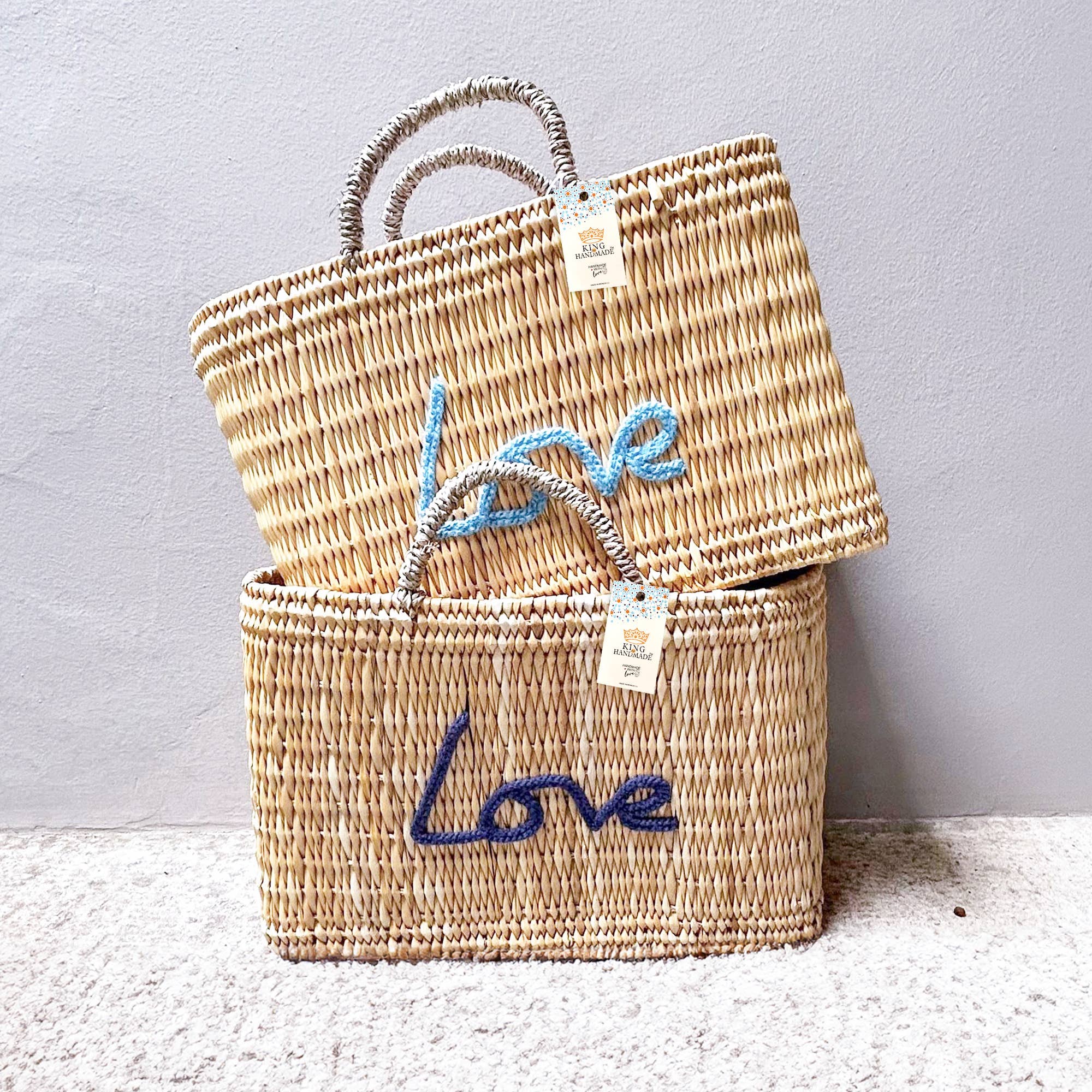 King Of Handmade - Wholesale Beach Bag - Personalized double embroidered name + Custom Weave Handbag7