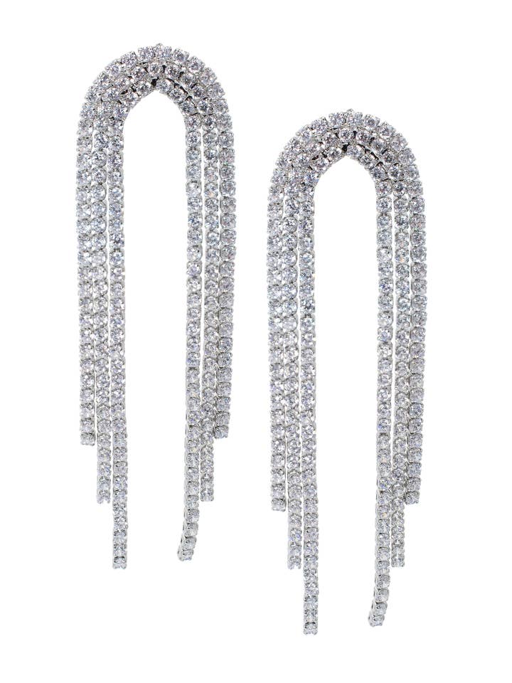 Arch Fringe oorbellen voor wholesale door CZ by Kenneth Jay Lane