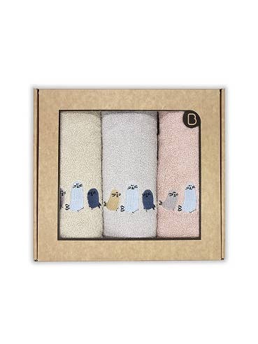 Set de 3 torchons de cuisine brodés « Seals » R.A. 50 x 50 cm pour la vente par Barceló Hogar