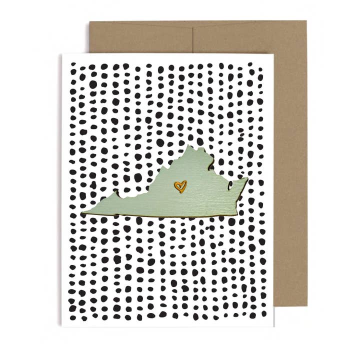 Virginia Heart Magnet w/Card for wholesale by SnowMade