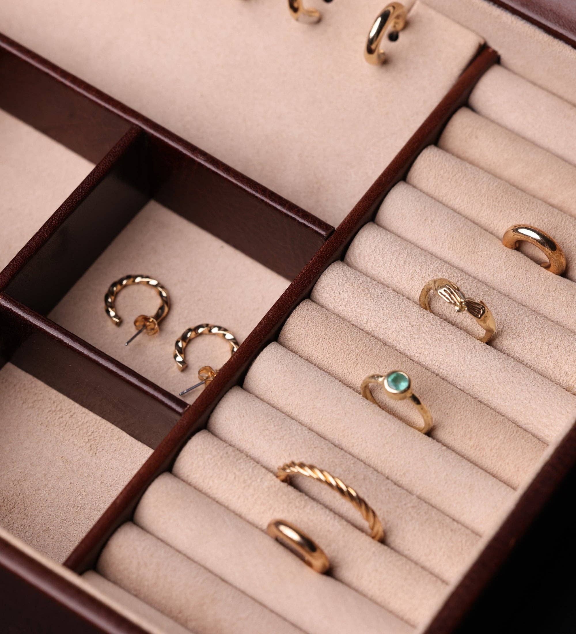 Time Resistance - Wholesale Jewelry Box/Organizer - Womens Leather Jewelry Box Accessory Box - The Line of Beauty17