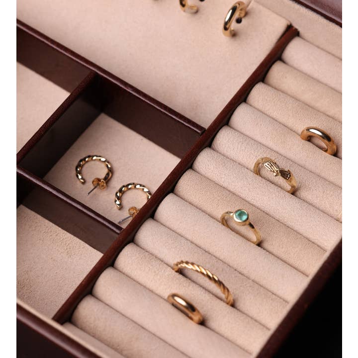 Time Resistance - Wholesale Jewelry Box/Organizer - Womens Leather Jewelry Box Accessory Box - The Line of Beauty17