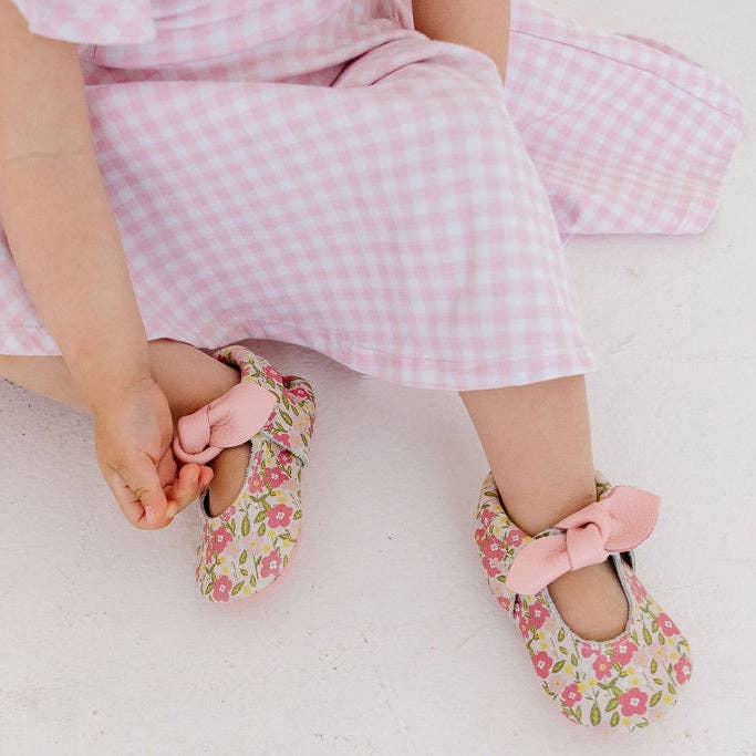 Freshly Picked - Wholesale Crib Shoes - Baby - Spring Bouquet Knotted Bow Baby Shoe3