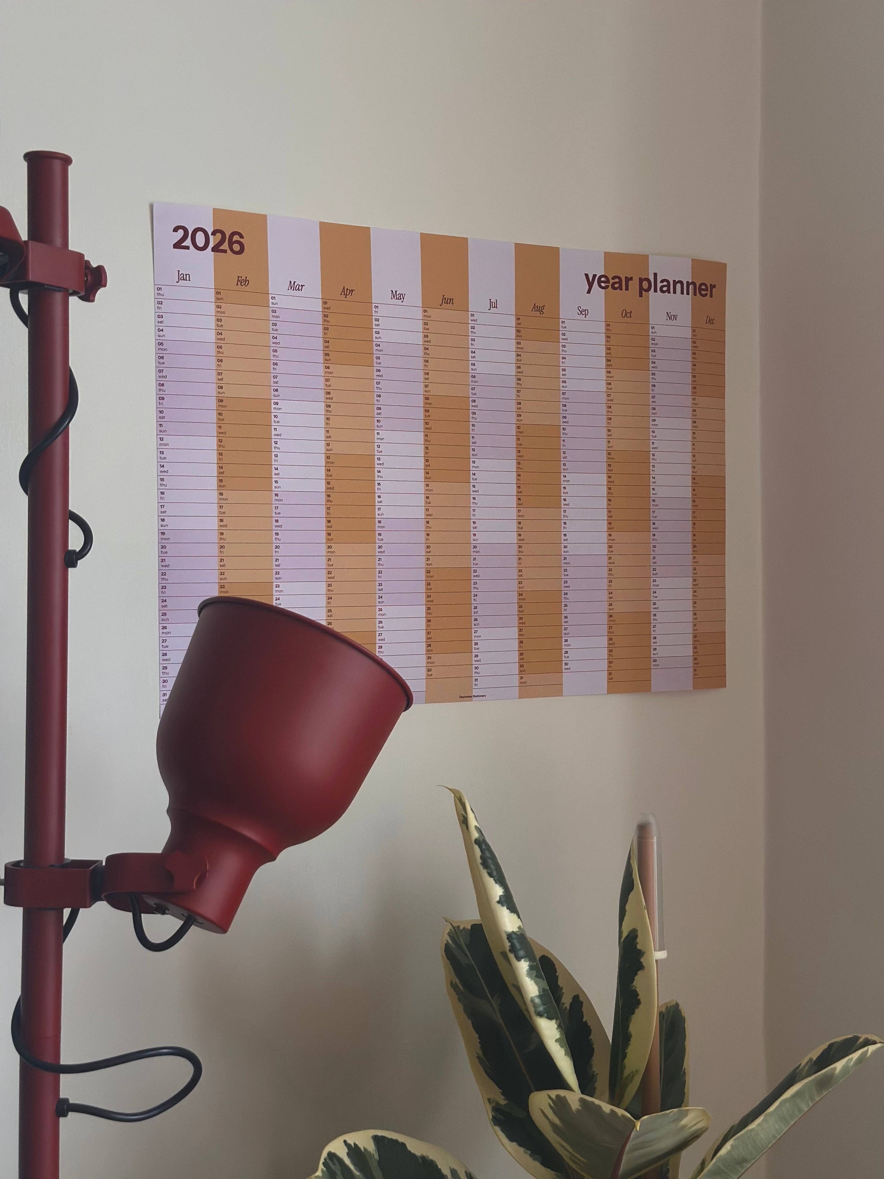 Daymaker Stationery - Wholesale Planner - 2026 Year Planner 'Lilac & Ochre'2