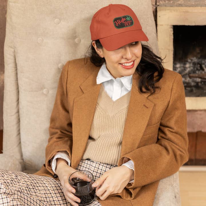 Wholesale Applique - Wholesale Patch - High AF Pot Leaf, Adult Humor, Hat Bar, Iron on Patch1