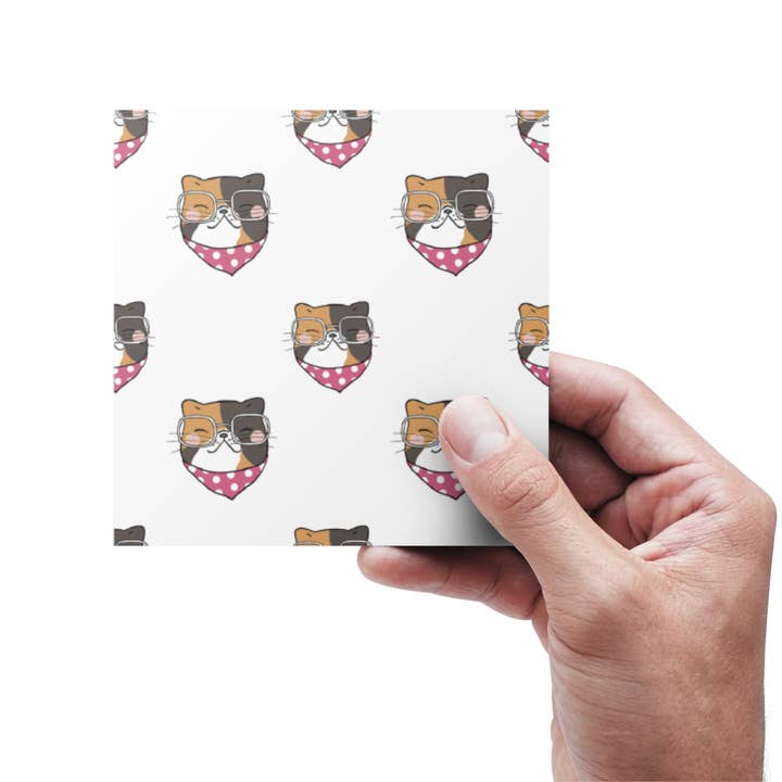 Katt med bandana och glasögon - Kort för wholesale av Kortspecialisten