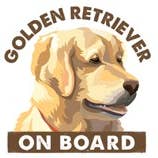 Sticker en vinyle « Golden Retriever On Board » pour la vente par Wunuvakind