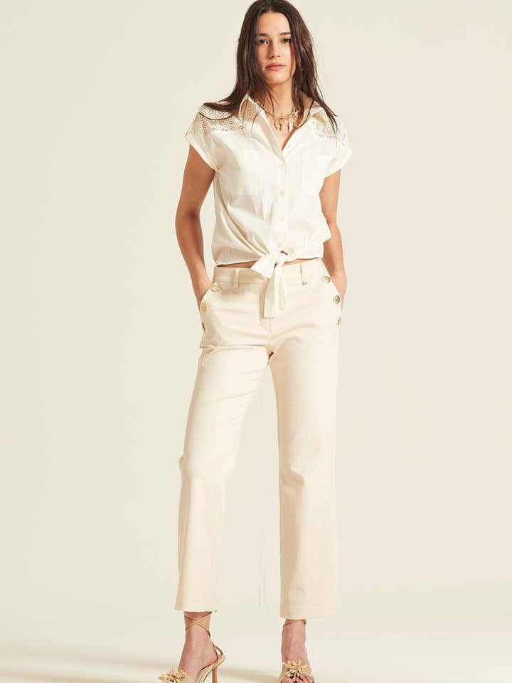 Luise Stretch Twill Pants for wholesale by OKY