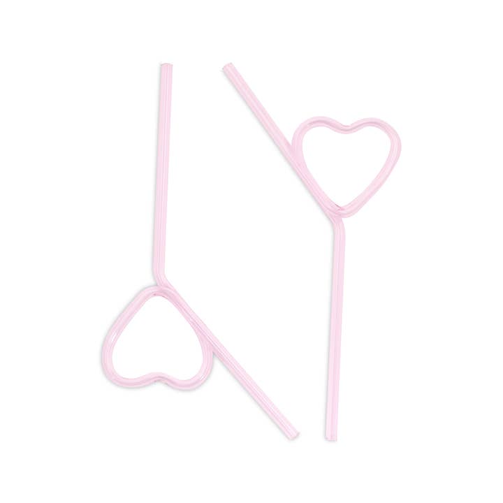 Ban.do - Wholesale Drinking Straw - Glass Straw Set, Hearts