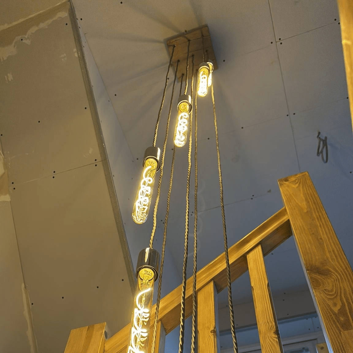 MooBoo Home - Vente Lustre/Suspension - Lustre Cascade Carré 9 ampoules0