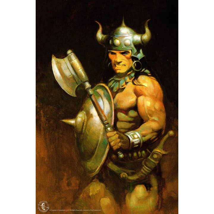 The Barbarian Portrait by Frank Frazetta Cool Wall Decor Art Print Poster for wholesale by Gotham Gifts