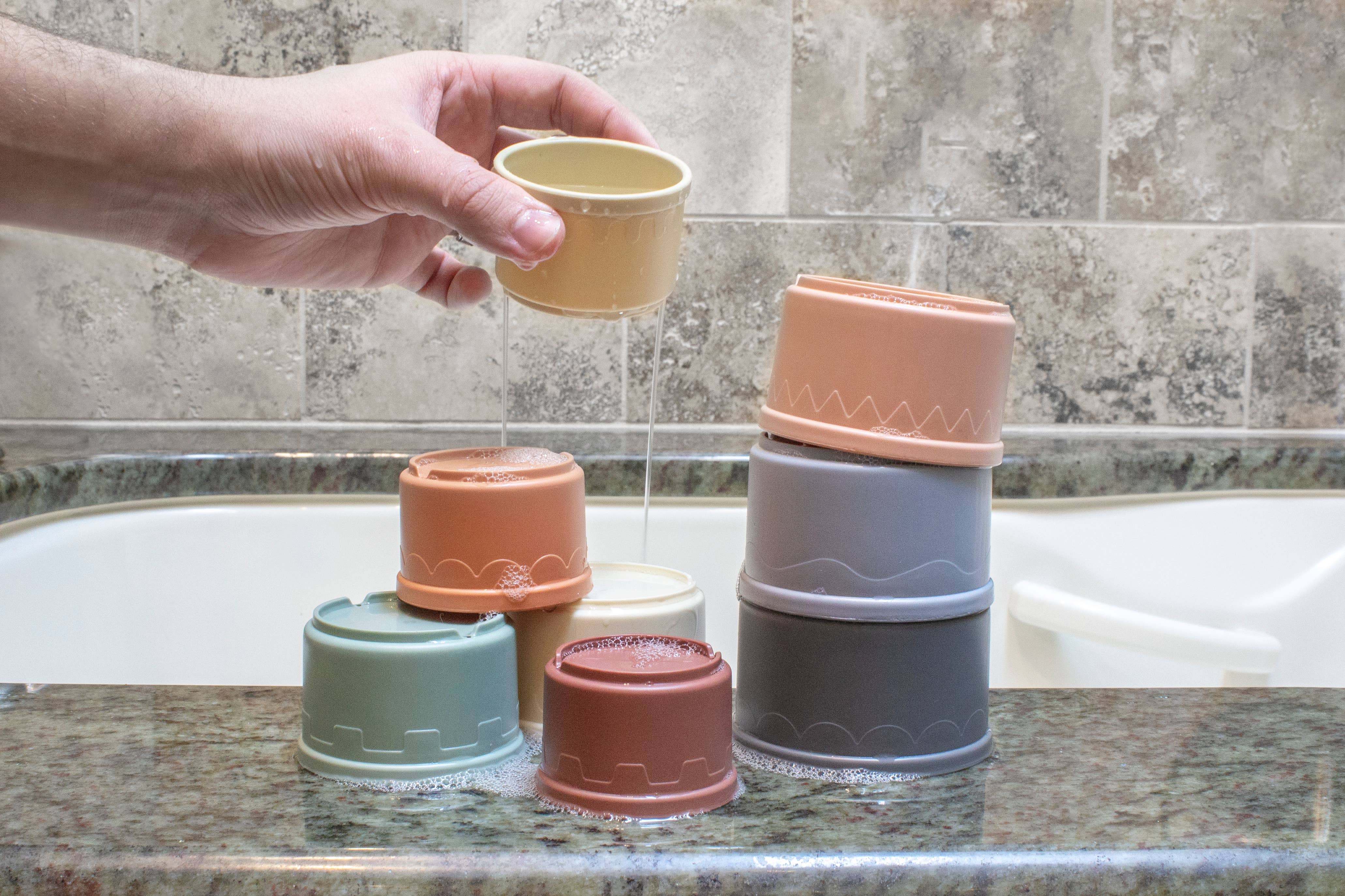 Bizzu - Wholesale Stacking Rings Game - Baby - Bath Toy Stacking Cups, Set of 82