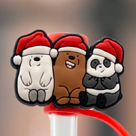 Christmas Carolers Straw Topper for wholesale by Kailex Boutique Wholesale