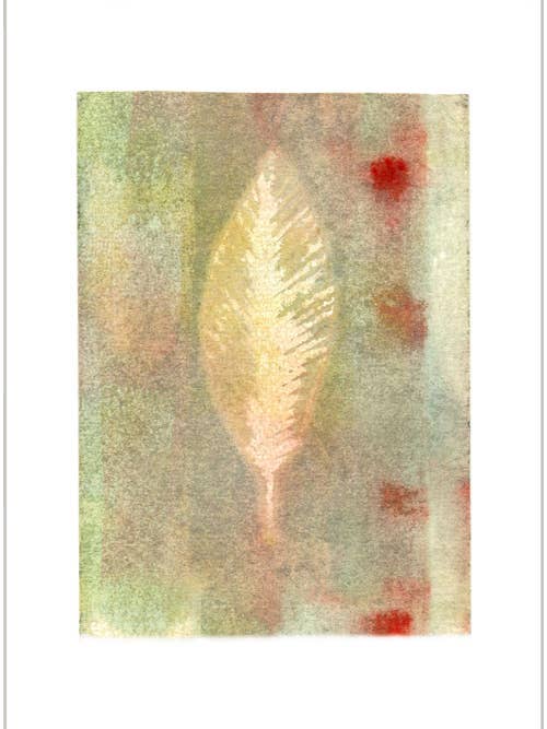 Feuille verte avec orbes pourpres pour la vente par Finalina