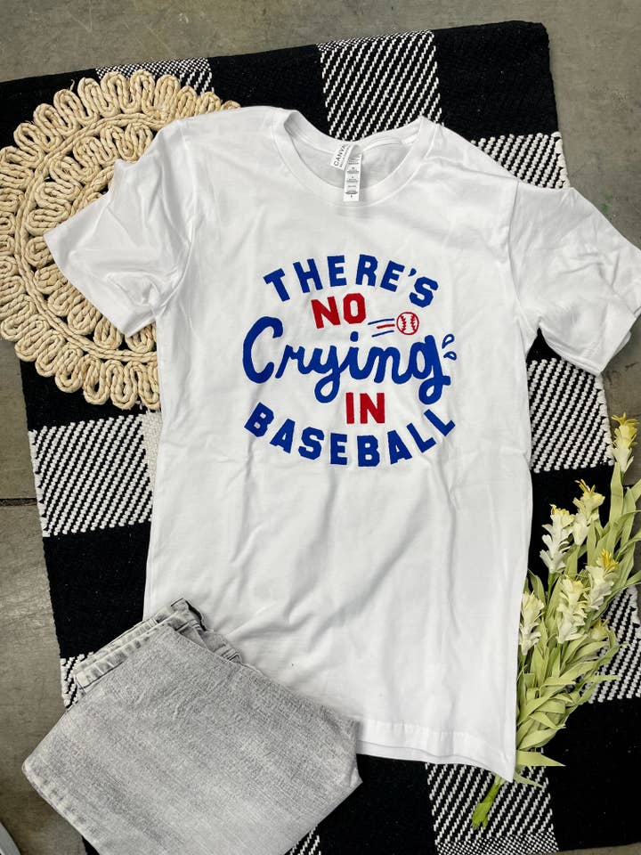 No Crying in Baseball Graphic Tee for wholesale by Shirts Plus, Inc.